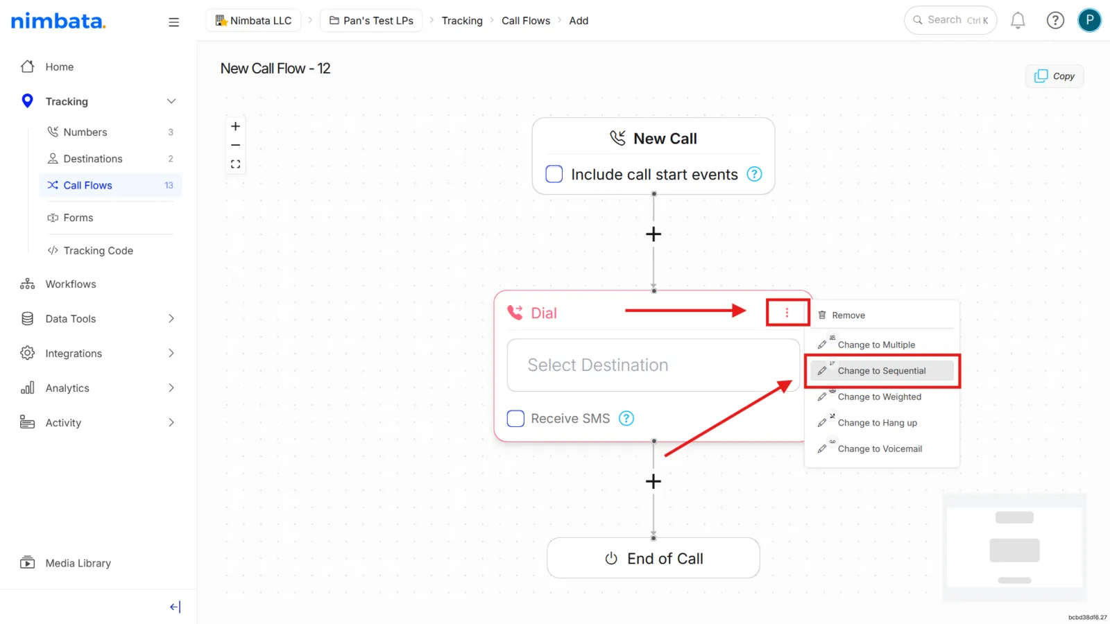 Select Change to Sequential.